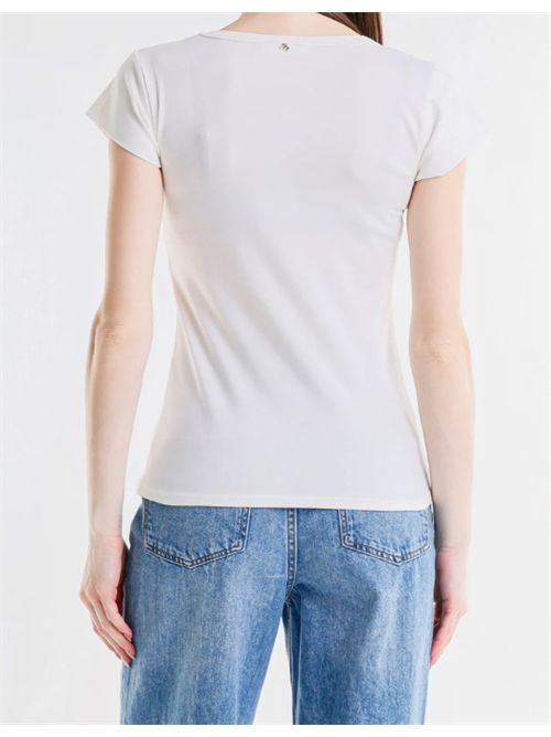 T-shirt scritta laminata Met Met | M 306TSPANNA/ORO
